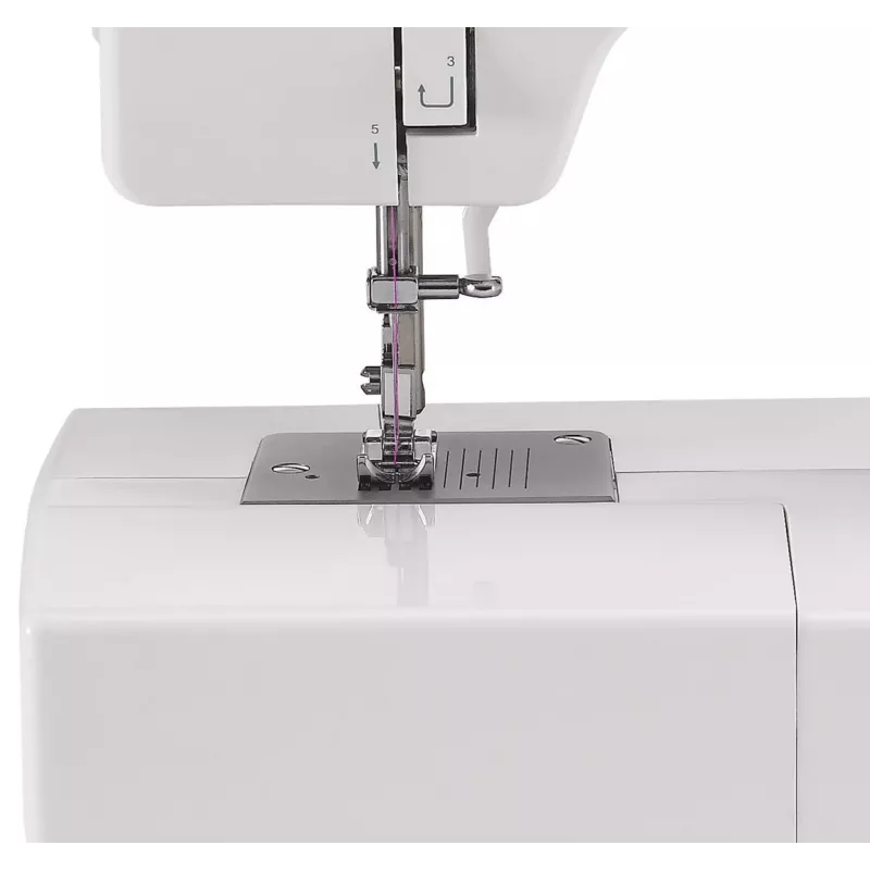 SINGER automatický šijací stroj Promise 1412 — elektrický, 12 vstavaných stehov, otočný volič, biela