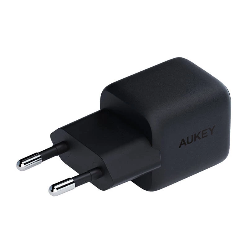 Napájací zdroj Aukey PA-B1L USB-C 30W čierny — kompaktný USB‑C PD napájací adaptér