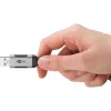 Ethernetový kábel USB-A 3.2 Gen1 konektor samec > RJ-45 konektor samec, LAN adaptér čierny/strieborný, 1,5 metra, pletený textilný plášť
