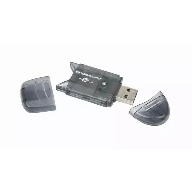 USB 2.0 čítačka kariet Gembird FD2-SD-1 — MMC/SD/SDHC/SDXC, 73×30×10 mm, 13 g, čierna