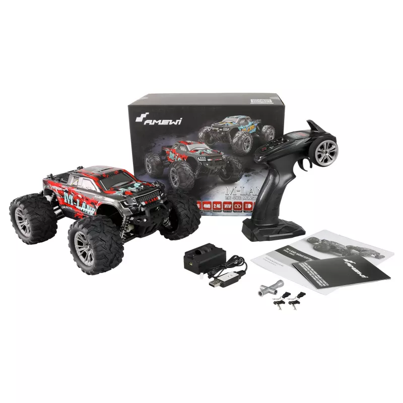 Amewi M-Land Monstertruck 48 km/h 4WD 1:16 RTR červená (22622)