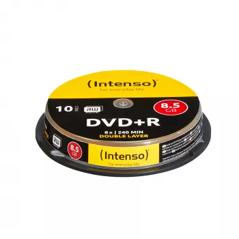 Intenso – 10 x DVD+R DL – 8,5 GB 8x – Spindel – pamäťové médium (4311142)