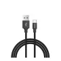 Sada USB dátových káblov Devia Pheez Series Micro – balenie 3 ks: 25 cm, 1 m, 2 m – čierna