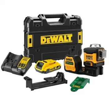 Laserová vodováha DeWalt DCE089D1G18-QW zelený lúč samonivelačná 360° s kompatibilitou prijímača