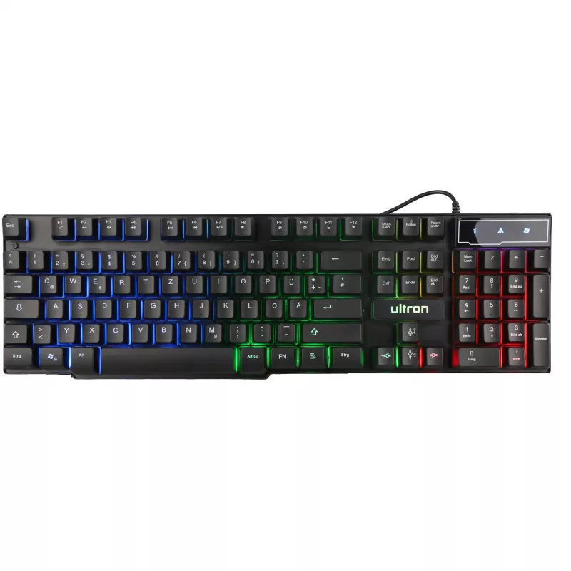 Gaming set Ultron HAWK klávesnica myš QWERTZ nemecká čierna červená biela