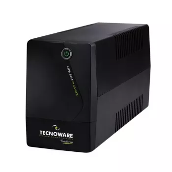 Záložný zdroj TECNOWARE Era Plus 1600 — line-interactive UPS 1,6 kVA / 1120 W, 2 AC výstupy, USB Type-B, čierna