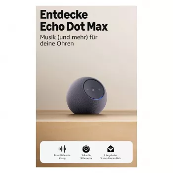 Amazon Echo Dot Max 2025 – Graphite – Bluetooth (B0DKLFHZDH)