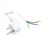 Napájací kábel ochranný kontaktný konektor typ E+F (CEE 7/7, zahnutý) na odizolované konce, biely, 0,75 mm², 2 m, Good Connections® (P0185-W020)