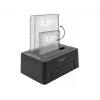 DeLOCK - dokovacia stanica pre HDD pozície: 2 - SATA 6Gb/s - 6 Gbit/s - USB 3,1 (Gen 2) - čierna (63957)