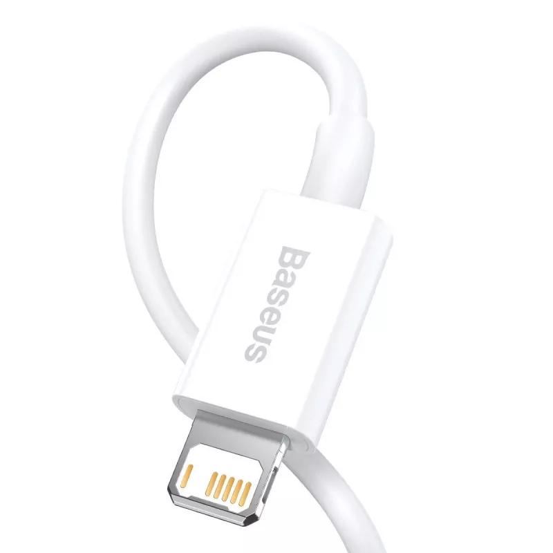 Kábel Baseus Superior Series USB na Lightning, 2,4A, 0,25m (biela)