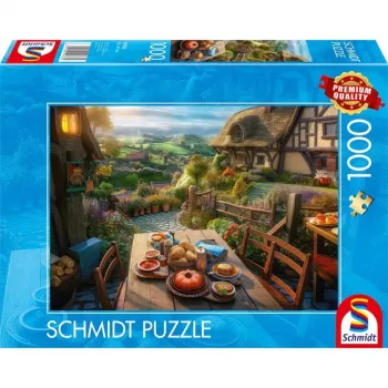 Schmidt Spiele Puzzle 'Raňajky s výhľadom' 1000 dielikov, šírka 693 mm