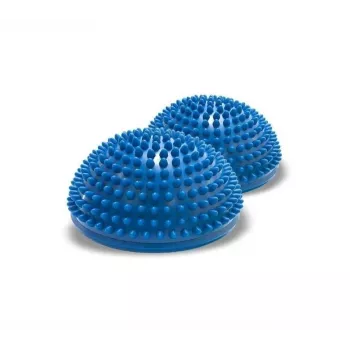 Balančné a proprioceptívne zmyslové polgule Qmed DRQM3GCH101 — pár, technopolymér, Ø16 cm, max. zaťaženie 100 kg, modrá
