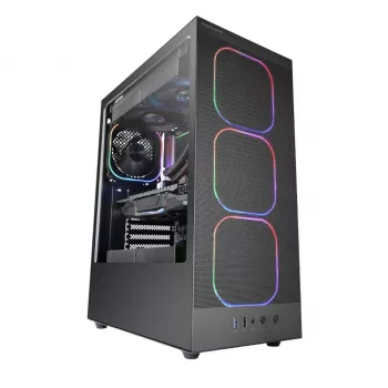 PC skriňa TACENS MARS MC-NEBULA Midi Tower s tvrdeným sklom, štyrmi 120-mm aRGB ventilátormi, podporuje ATX, GPU do 30,2 cm