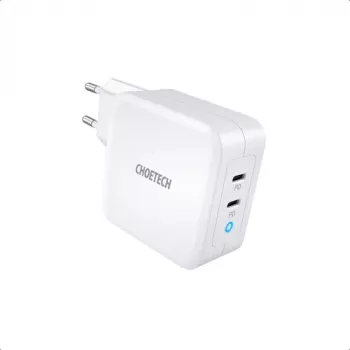 Napájací adaptér CHOETECH Charger GaN 2x USB-C 100W PD, model PD6008