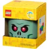 Úložná krabica Room Copenhagen LEGO hlava Skeleton malá, zelená/čierna