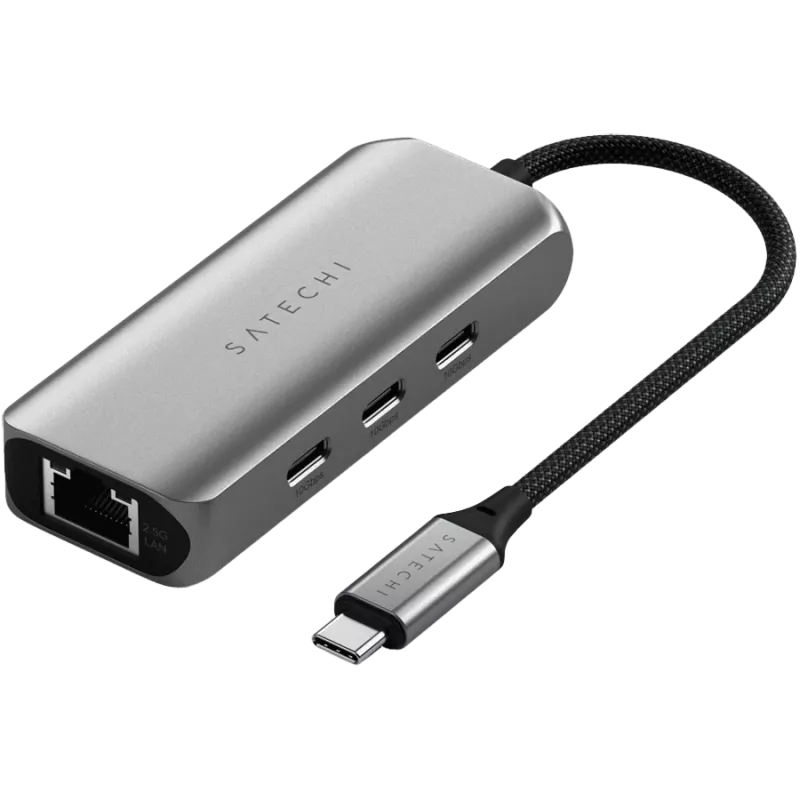 Satechi dokovacia stanica 4-in-1 ST-H3C25EM USB-C 3.2 Gen2 sivá (ST-H3C25EM)