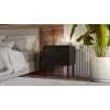 Cama nočný stolík, 2 ks CORTINA 45x40x51 čierny