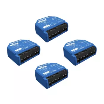 Inteligentný spínač Shelly 1 Gen3 – bezdrôtový, 240 V AC, plastové puzdro, 42×16×37 mm, balenie 4 ks
