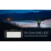 Čelová lampa Nitecore HU2000, 10 LED, USB nabíjateľná lítium-iónová batéria, hliník+polykarbonát, IP68 vodotesná
