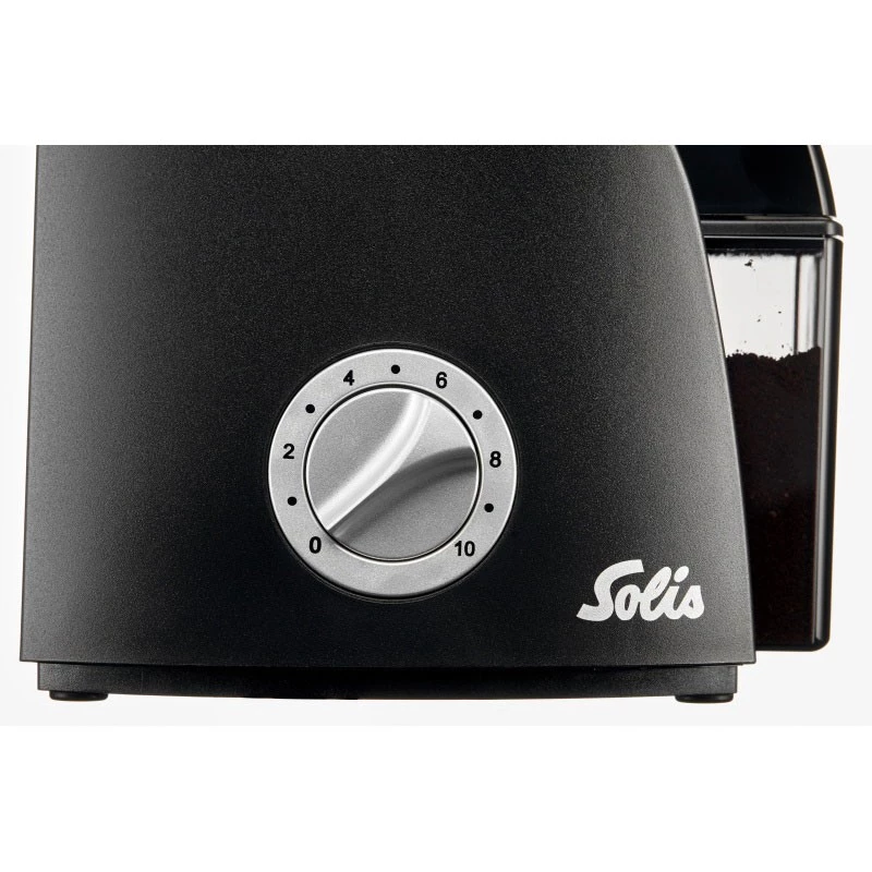 Kávový mlynček Solis Scala Zero Static 135 W čierny strieborný