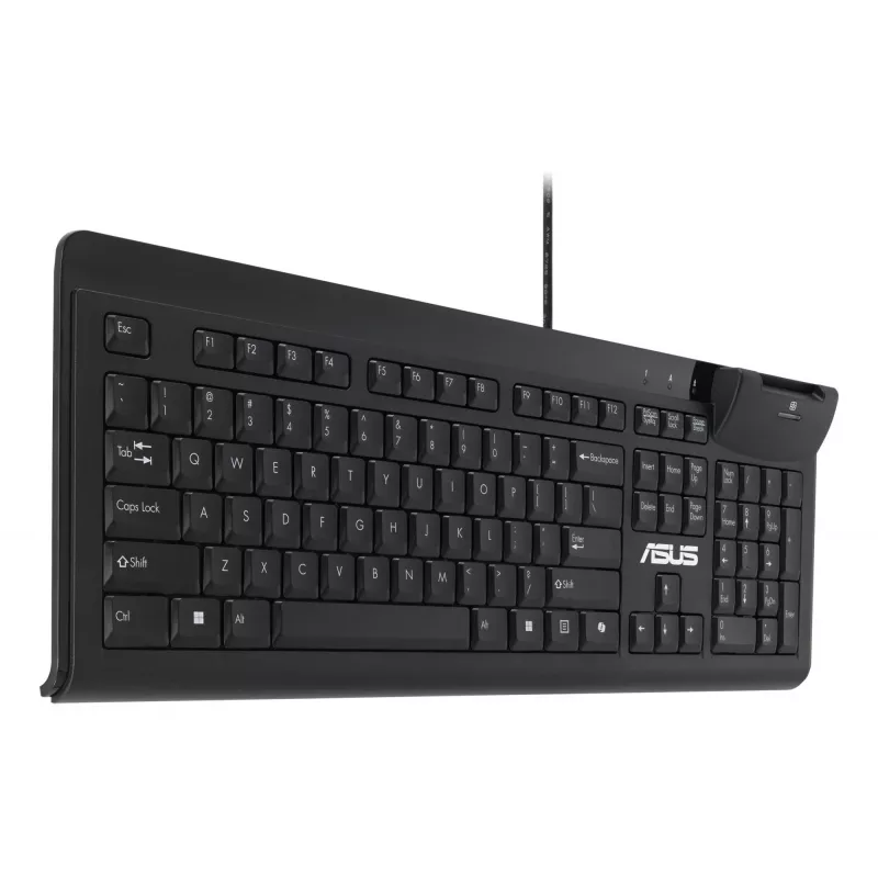 Káblová klávesnica Full-Size ASUS KU100 čierna, estónske rozloženie, USB Type-A, 2 m kábel