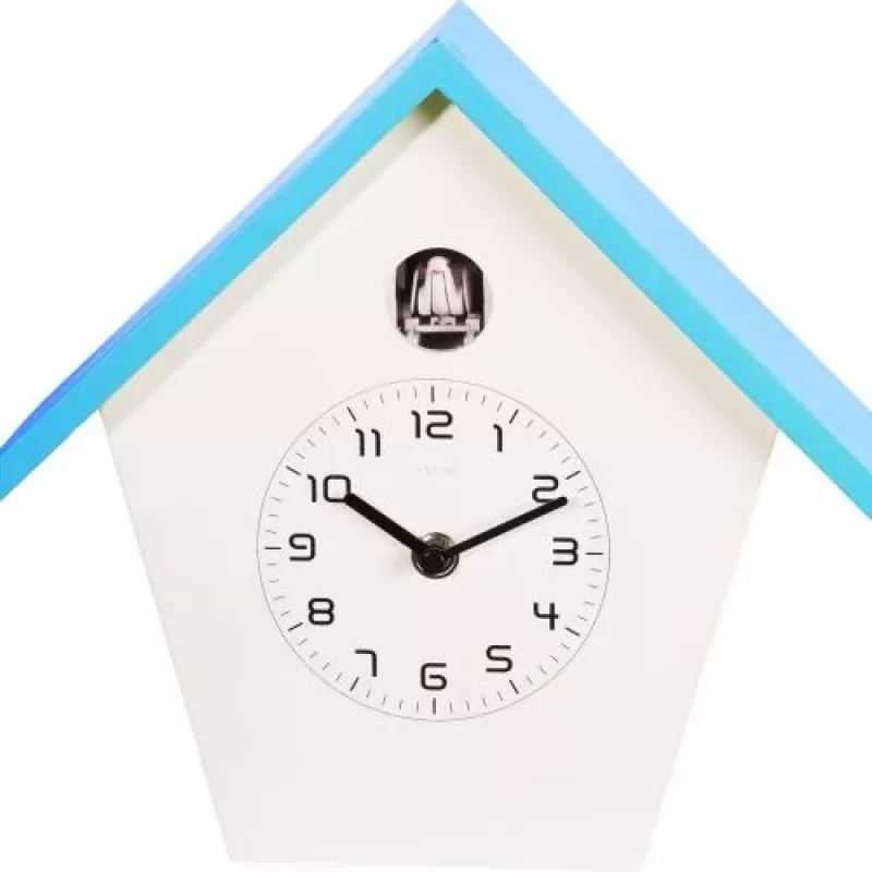 NeXtime hodiny 3108bl Birdy, 24,5x25,5x9,8 cm, nástenné, modrá/biela