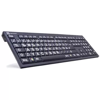 Logickeyboard XL Print USB QWERTZ nemecká čierna