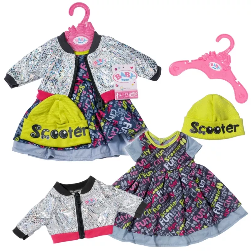 Zapf Creation BABY born E-Scooter Outfit pre bábiku, 43 cm