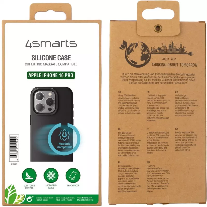 4smarts 541187 Cupertino silikónové puzdro pre Apple iPhone 16 Pro