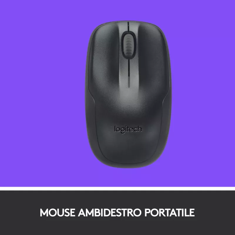 Logitech Wireless Combo MK220 - súprava klávesnice a myši - bezdrôtová - 2,4 GHz - talianska - tmavosivá (920-003721)