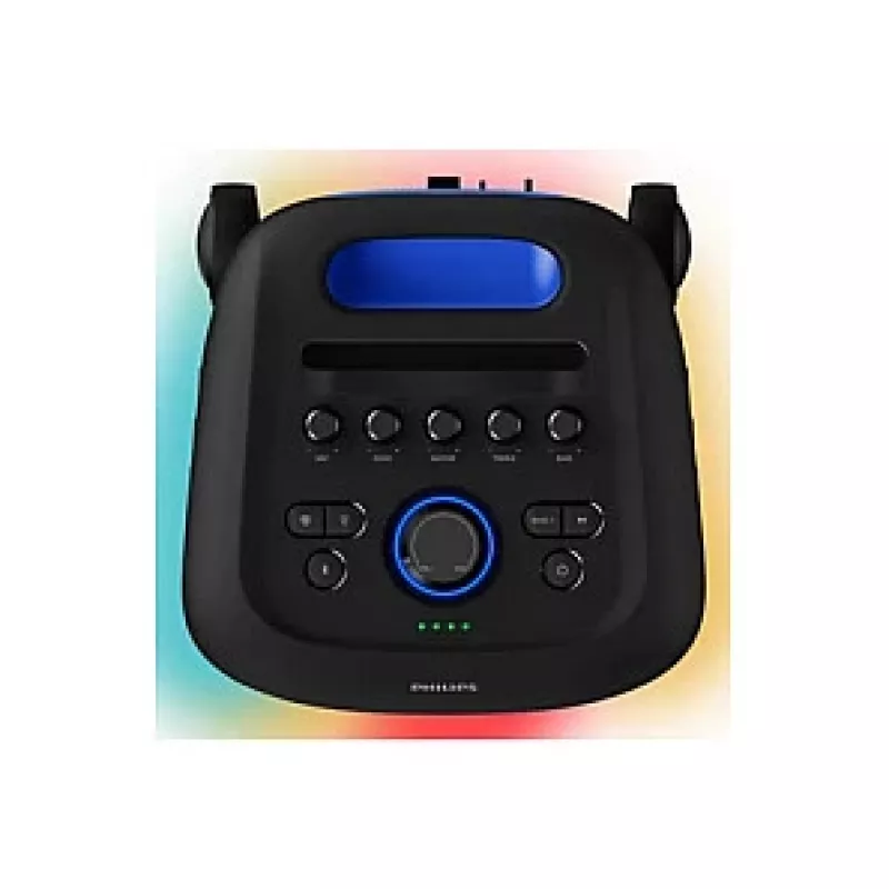 Prenosný párty reproduktor Philips TAX5000E/10 2-pásmový, 100 W RMS, Bluetooth, 20–20000 Hz, 4 Ω, čierny