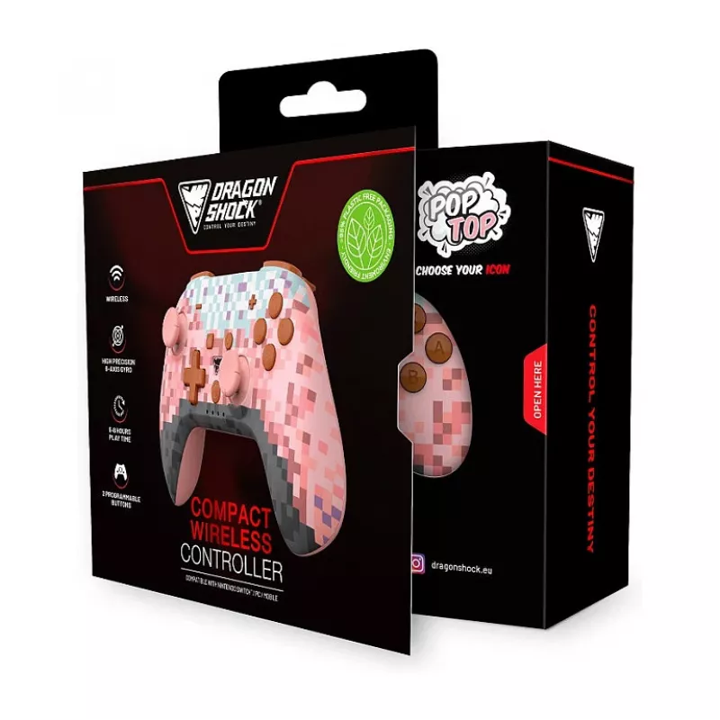 Dragonshock ovládač Poptop bezdrôtové kocky ružový Switch