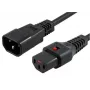 Microconnect PC1024 napájací kábel čierny 1 m konektor samica C13 konektor samica C14