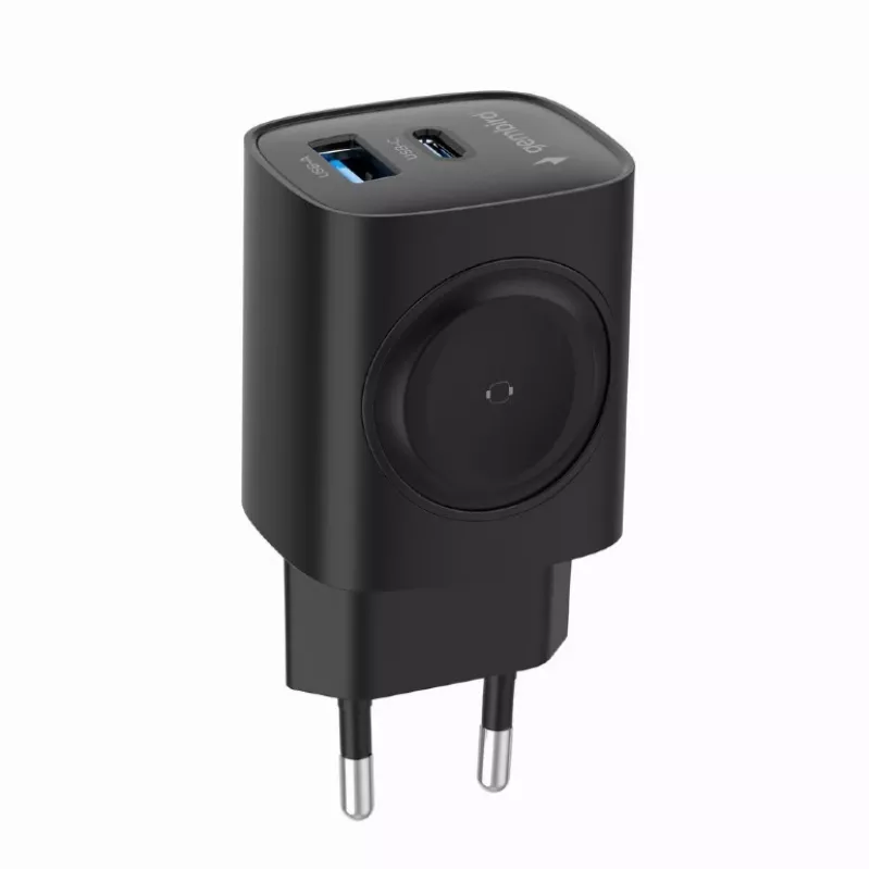 USB-A USB-C nabíjačka 20W PowerDelivery Quick Charge 3.0, čierna