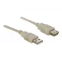 USB 2.0 predlžovací kábel DeLOCK 82240 3 m sivý