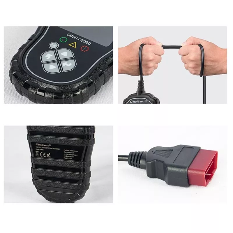 OBDII diagnostický tester QOLTEC ProLine 50685 — automobilový OBD-II skener pre 8V/25V systémy