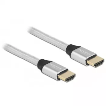 HDMI kábel DeLOCK Ultra High Speed 48 Gbps 8K 60 Hz strieborný 3 m