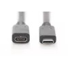 USB Type-C predlžovací kábel Digitus AK-300210-007-S 0,7 m