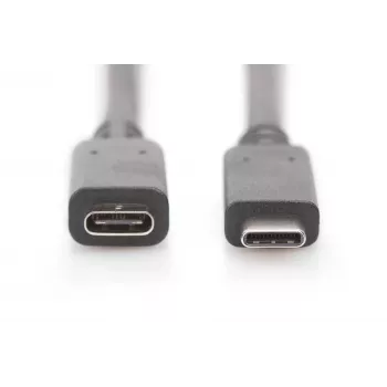 USB Type-C predlžovací kábel Digitus AK-300210-007-S 0,7 m