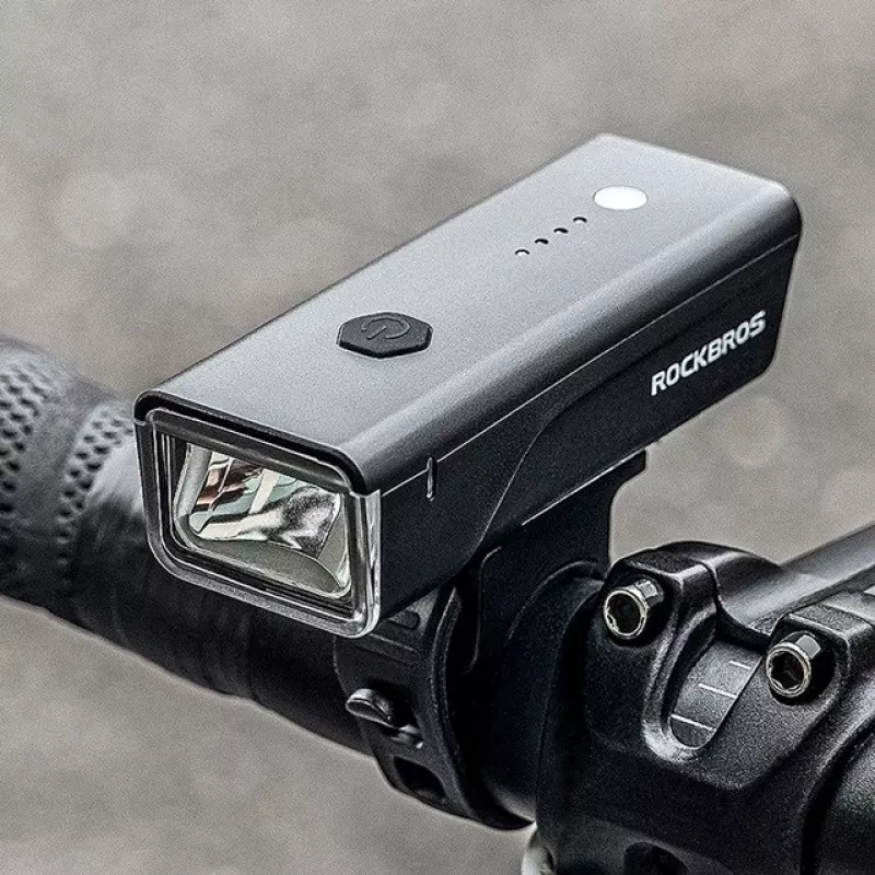 Rockbros cyklistické svetlo + USB-C - USB-A kábel 260 lm čierne