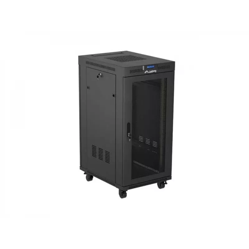 Samostatne stojaca racková skriňa LANBERG FF01-6824-23BL 24U 600×800 mm IP20 čierna