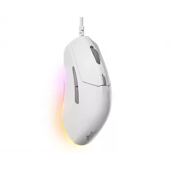 Herná myš STEELSERIES Rival 3 Gen 2 — optická, 8500 DPI, káblová USB Type-A, pre pravákov, biela, 77 g