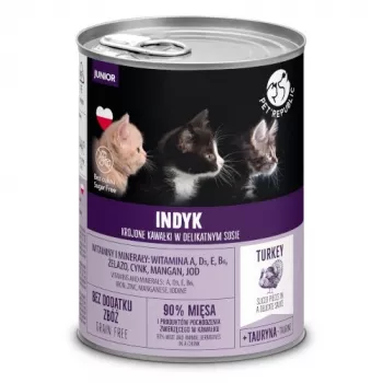Mokré krmivo pre mačky PetRepublic Junior moriak 400 g – pre mačiatka