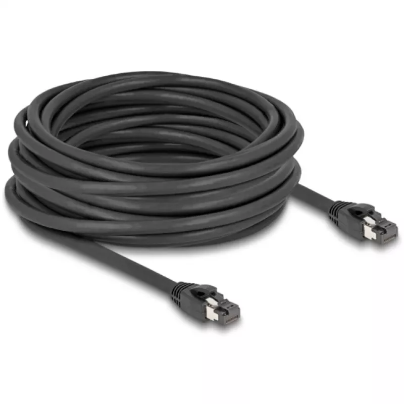 DeLOCK RJ45 sieťový kábel Cat.8.1 10 m čierny
