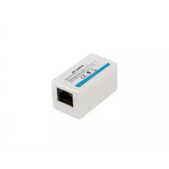 Sieťový rozdeľovač LANBERG AD-RJ45-RJ45-OU6 — biely RJ-45 1 vstup na 1 výstup