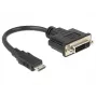Video káblový adaptér DeLOCK 65564 0,2 m HDMI typ C na DVI‑D čierny