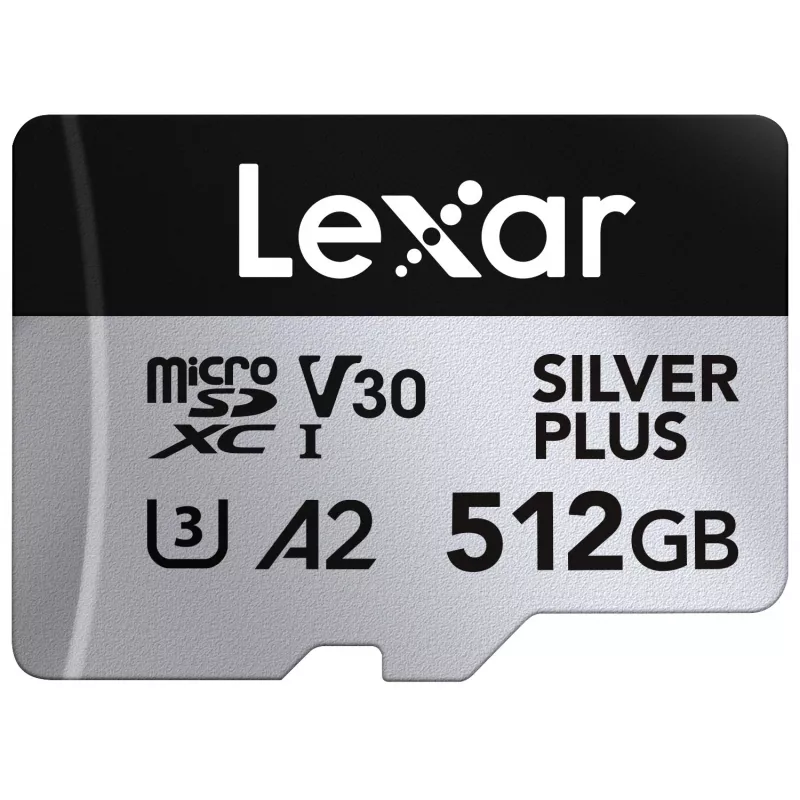 Flash pamäť Lexar 512 GB UHS-I microSDXC SILVER PLUS