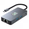 TB adaptér hub USB-C (7-in-1) HDMI USB SD/TF RJ45 (2500 Mbit/s) PD