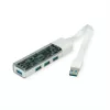 ROLINE mobilný USB 3.2 Gen 1 hub, 4-portový, Type-A+C pripojovací kábel