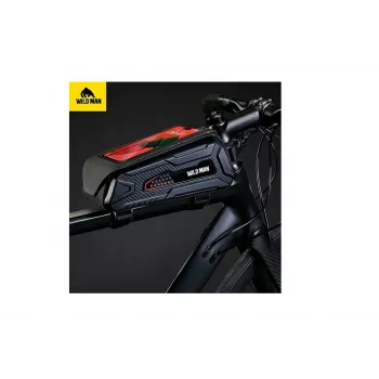 Wildman M90 cyklistická taška na rám s držiakom na mobil čierna